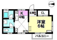 カサ道場204間取り